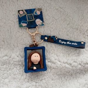BNWT Mona Lisa 3D Art Keychain